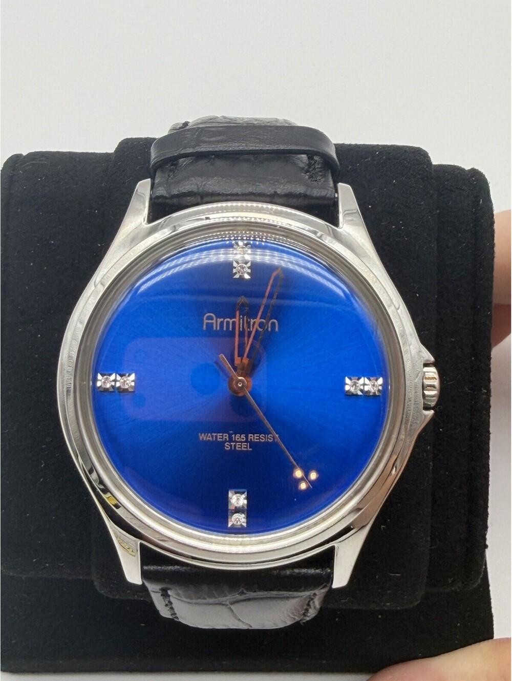 Armitron Watch Mens All Stainless Steel 20/4902SV Silver Tone Leather Band